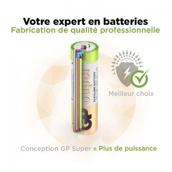 Gp Batteries Pile Gp Pack De Piles Super Alcaline Aaa Lr Veepee