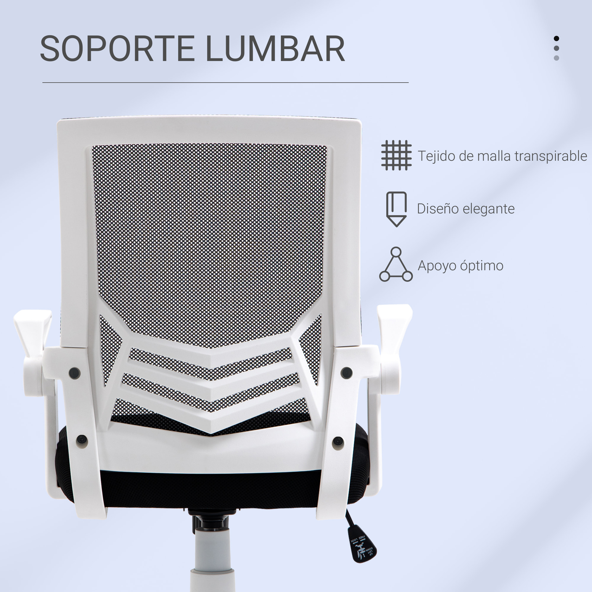 Vinsetto Silla De Oficina Ergon Mica Silla Escritorio Giratoria Con