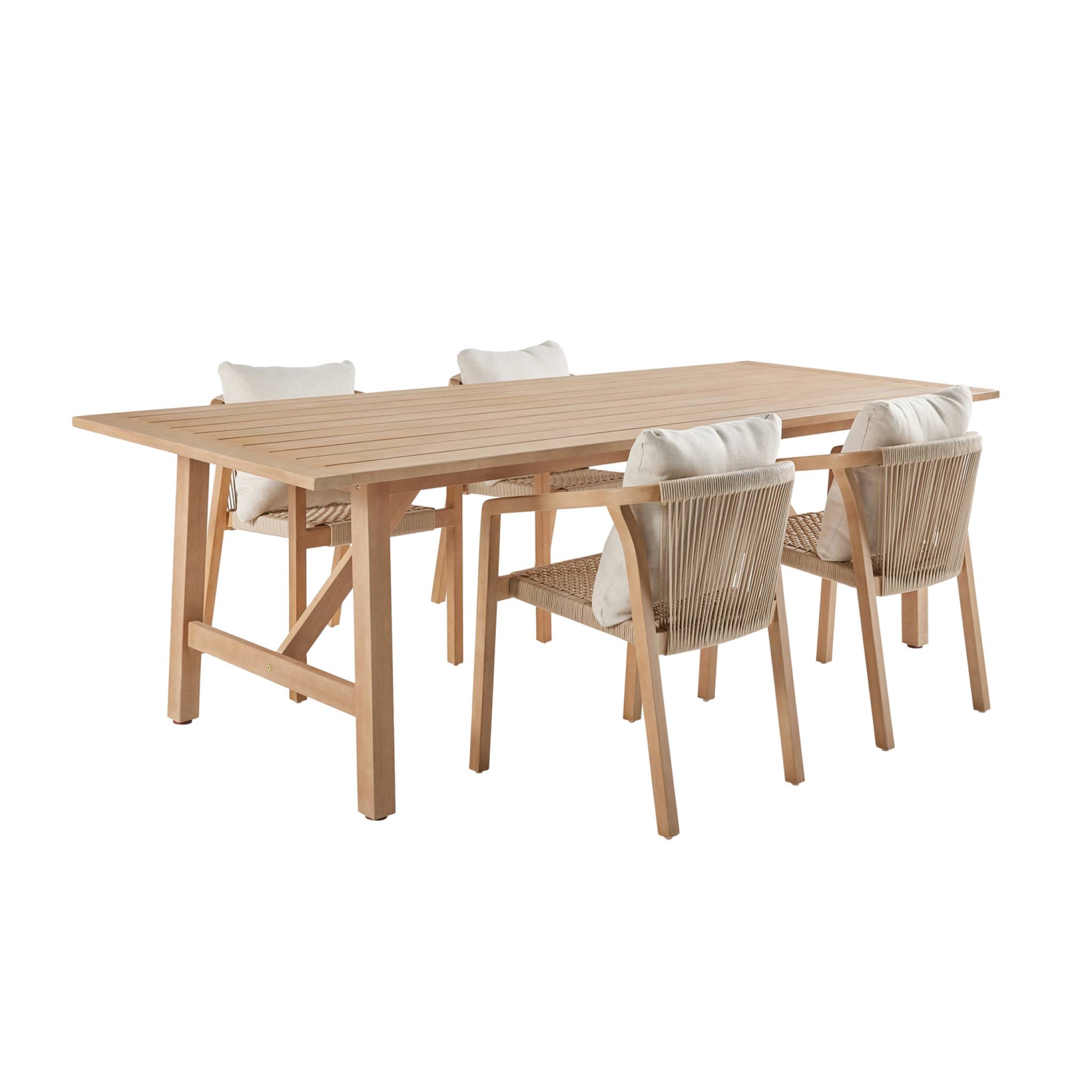 Sweeek Table De Jardin En Bois D Eucalyptus LORIA Naturel 8 Places