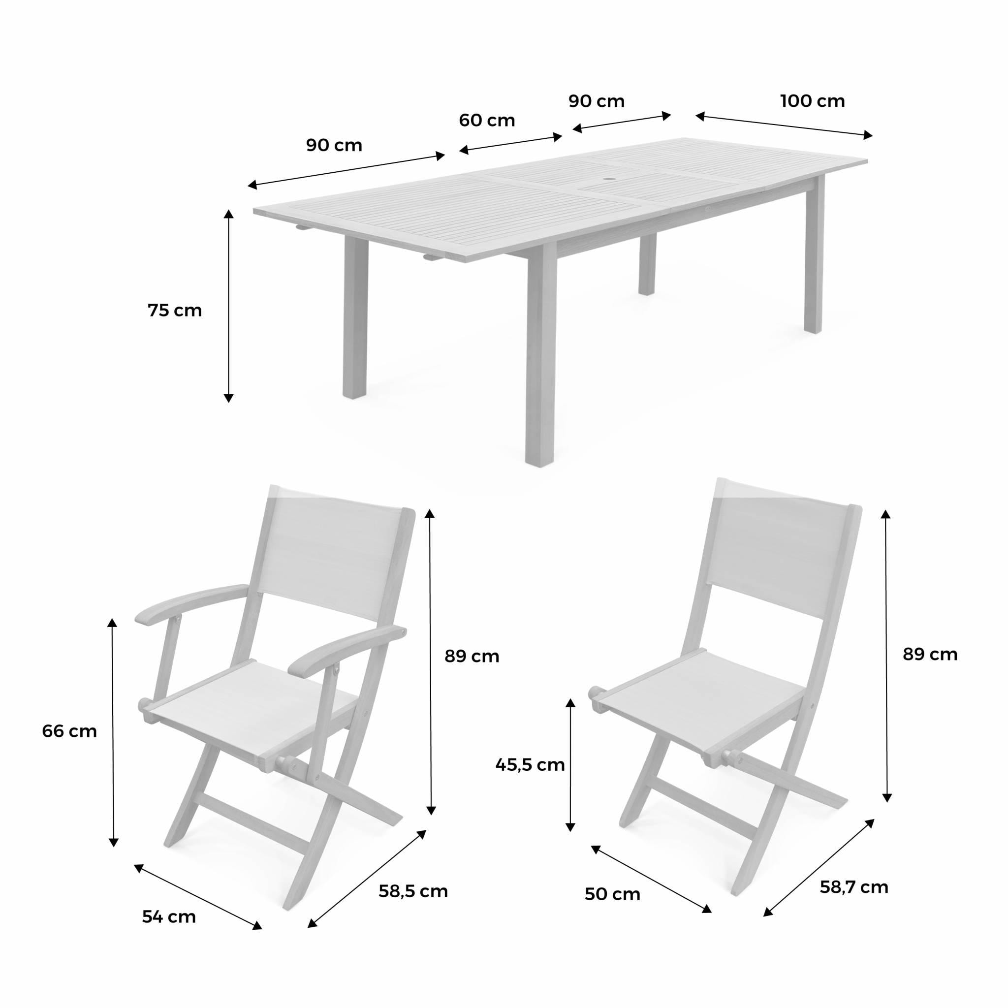 Sweeek Salon De Jardin En Bois Extensible Almeria Grande Table