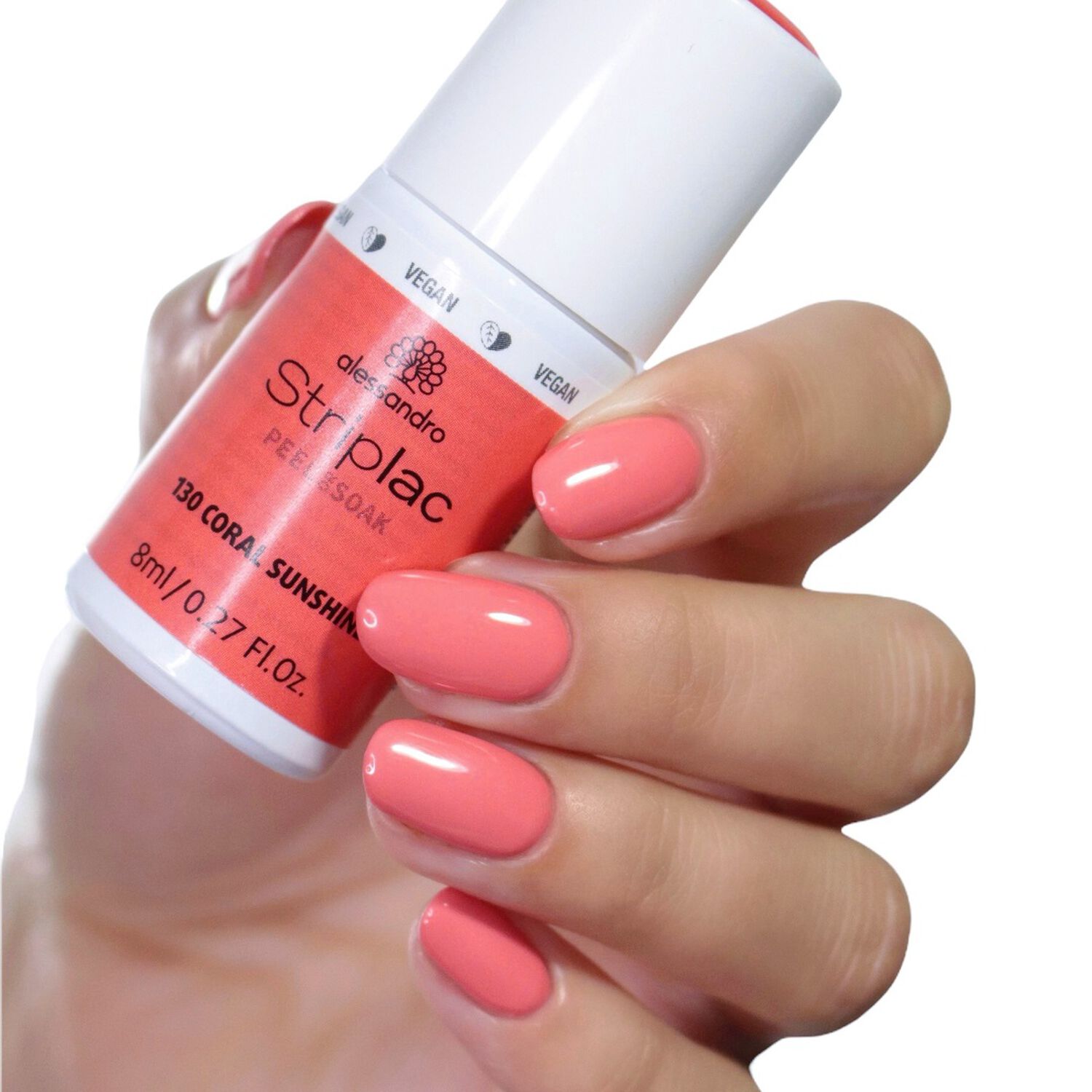 Alessandro Striplac Peel Or Soak Vernis Semi Permanent 130 Coral