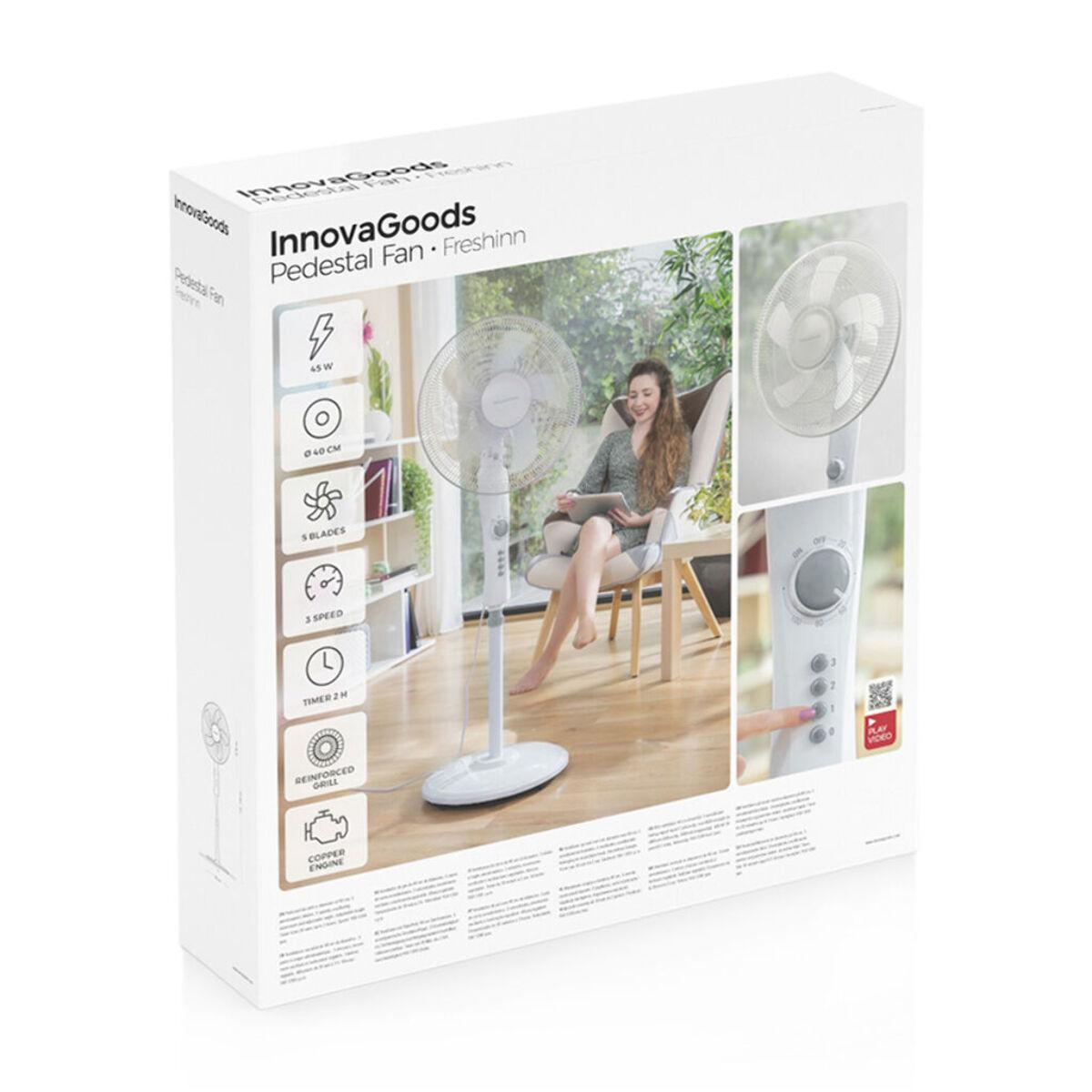 InnovaGoods Ventilateur Sur Pied InnovaGoods Freshinn Blanc 45 W Veepee