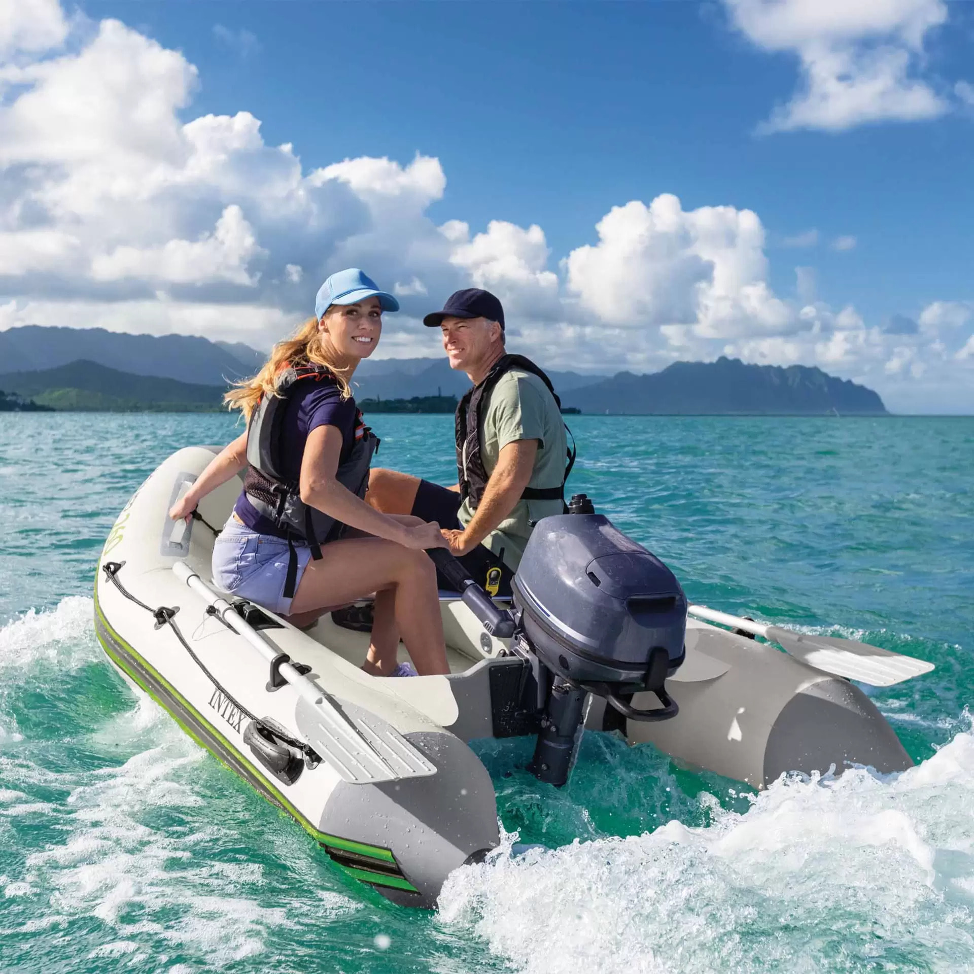 Intex 68395NP - Canotto Gommone Gonfiabile Mariner 260, 2 Posti, 259x155x41 cm