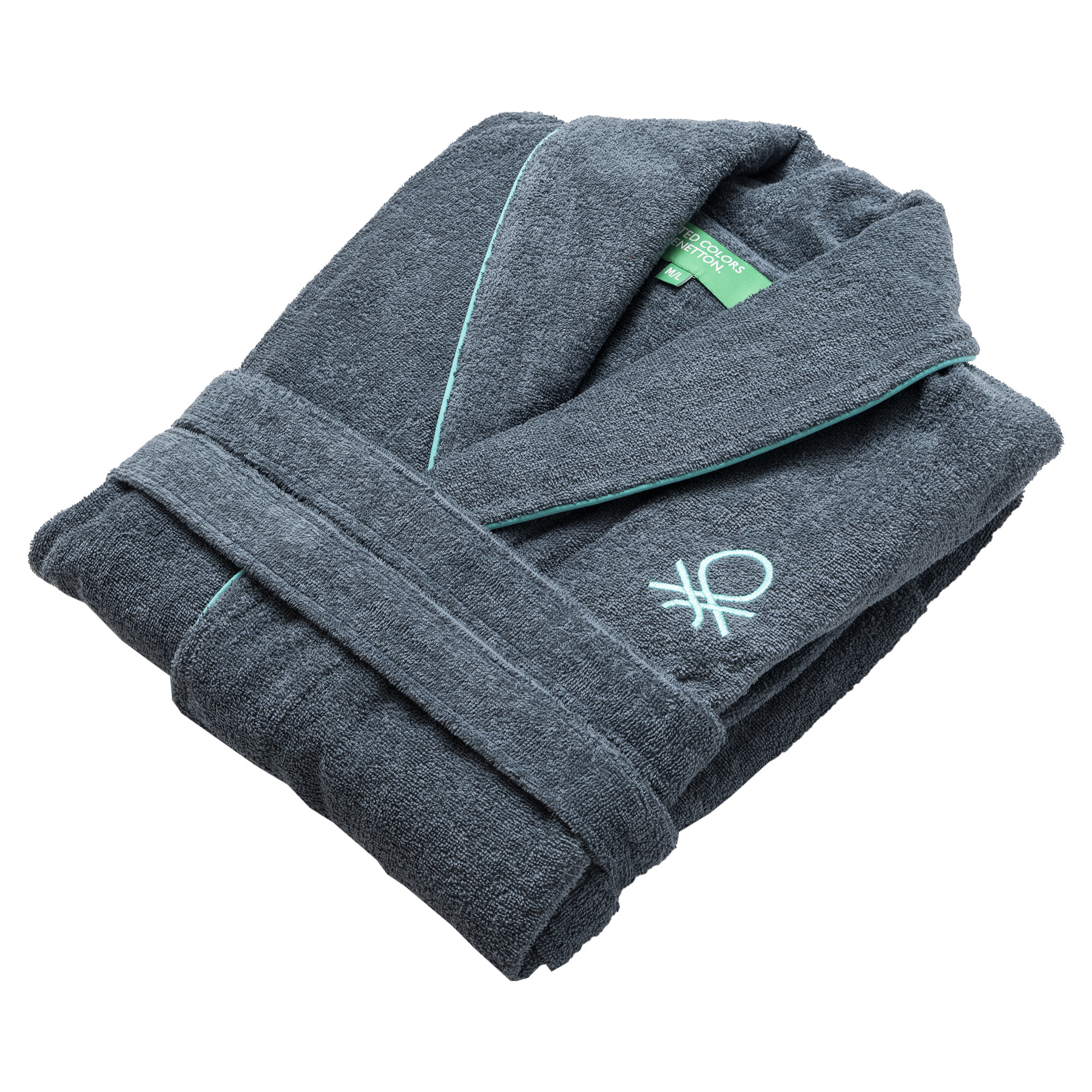 Albornoz m/l gris oscuro  benetton