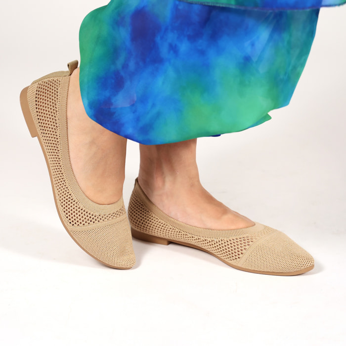 Ballerine in tessuto traforate