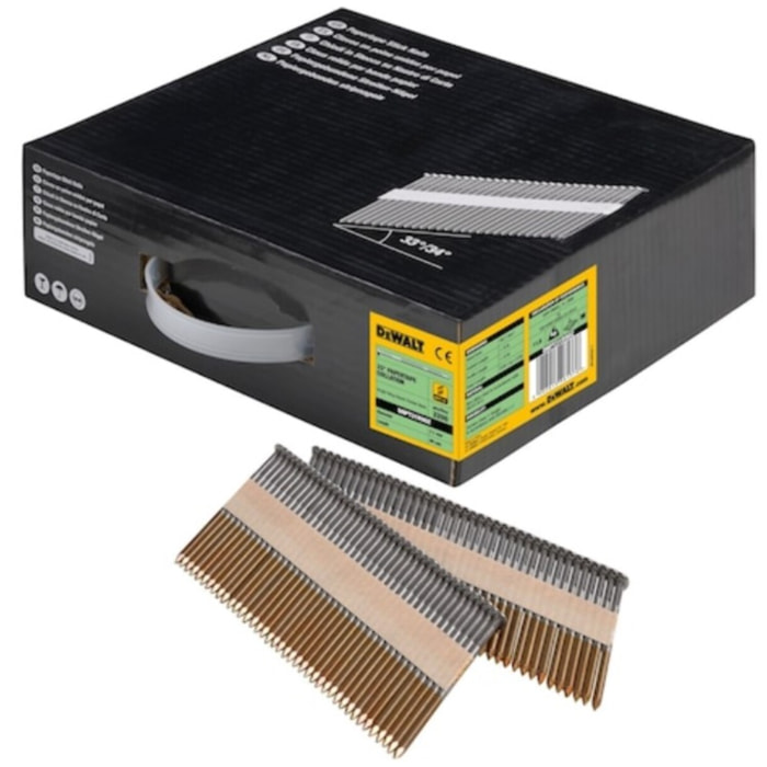 Pointes crantées galvanisées DEWALT 3,1 x 90 mm - Boite de 2200 - DNPT31R90Z