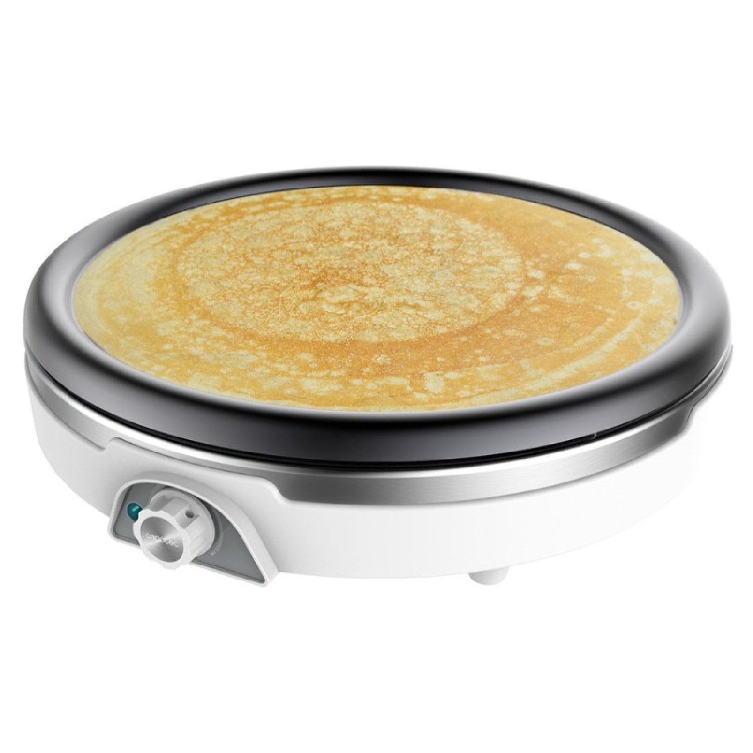 Crepera Fun Crepestone XL INOX. 1350 W, Acero inoxidable, Placa con Revestimient