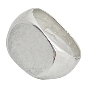 Anillo sello oval en plata 7 micras