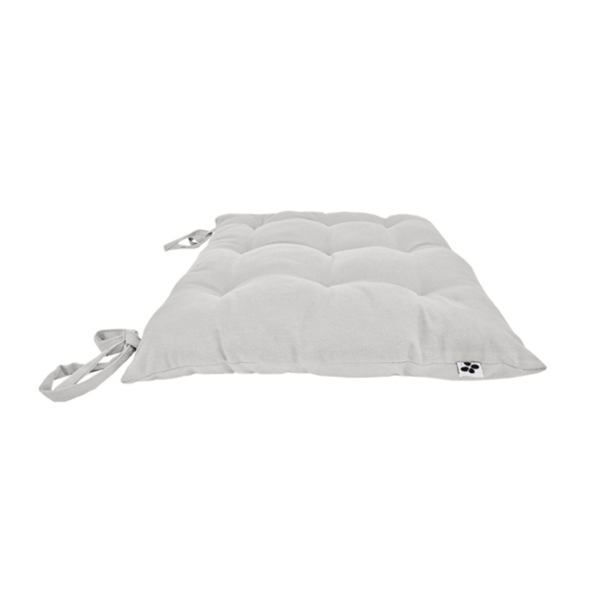 Coussin / Galette de chaise 38 x 38 cm en coton avec nouettes - KALA