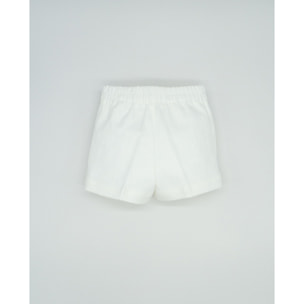 BERMUDA LINO ELÁSTICO BLANCA