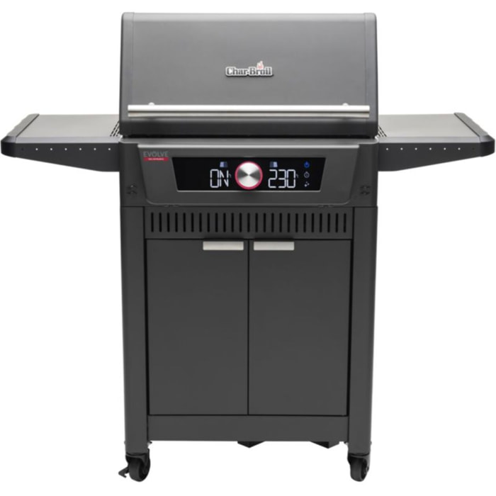 Barbecue gaz CHAR BROIL Evolve, sur chariot, 2 brûleurs, thermostat digital, surface de cuisson 63 x 43 cm