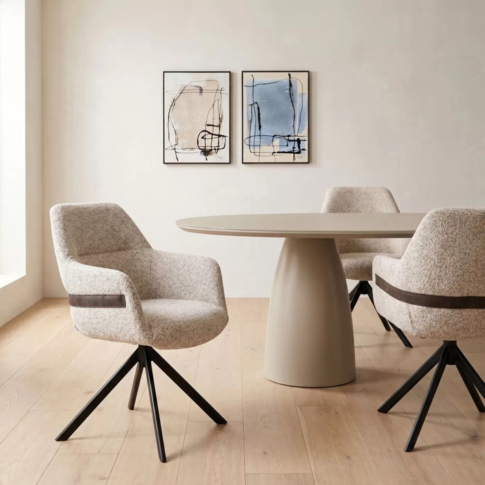 Chaise avec accoudoirs pivotante Olivia Kare Design