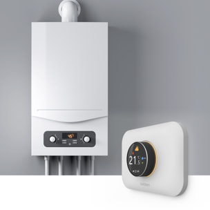 Thermostat Wifi connecté filaire pour chaudière avec programmation HomeFlow Knob - Avidsen - 127067