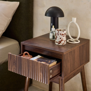 Table de chevet décor bois 1 tiroir (lot de 2) LINEAR