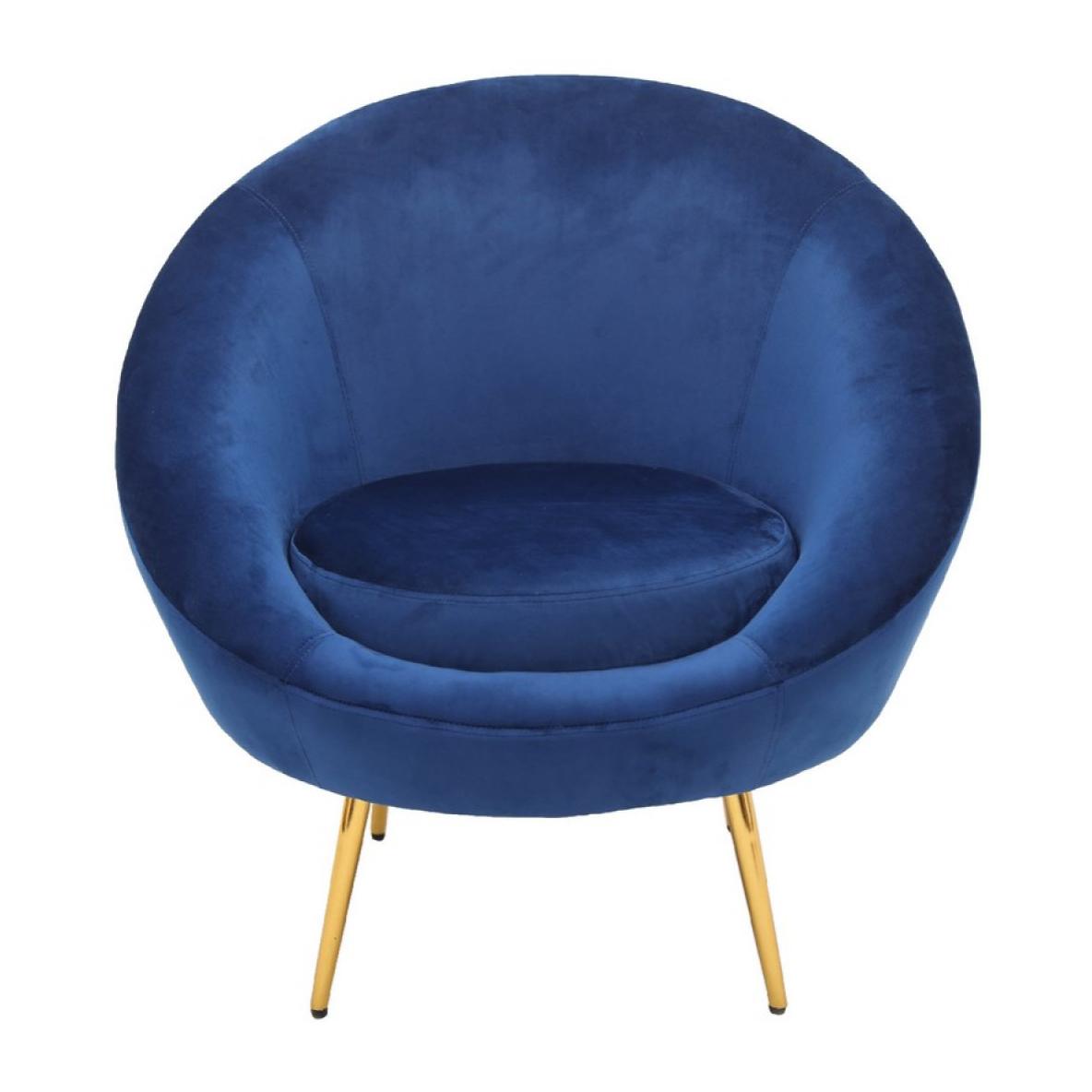 We Home - Poltrona tonda di design in velluto blu