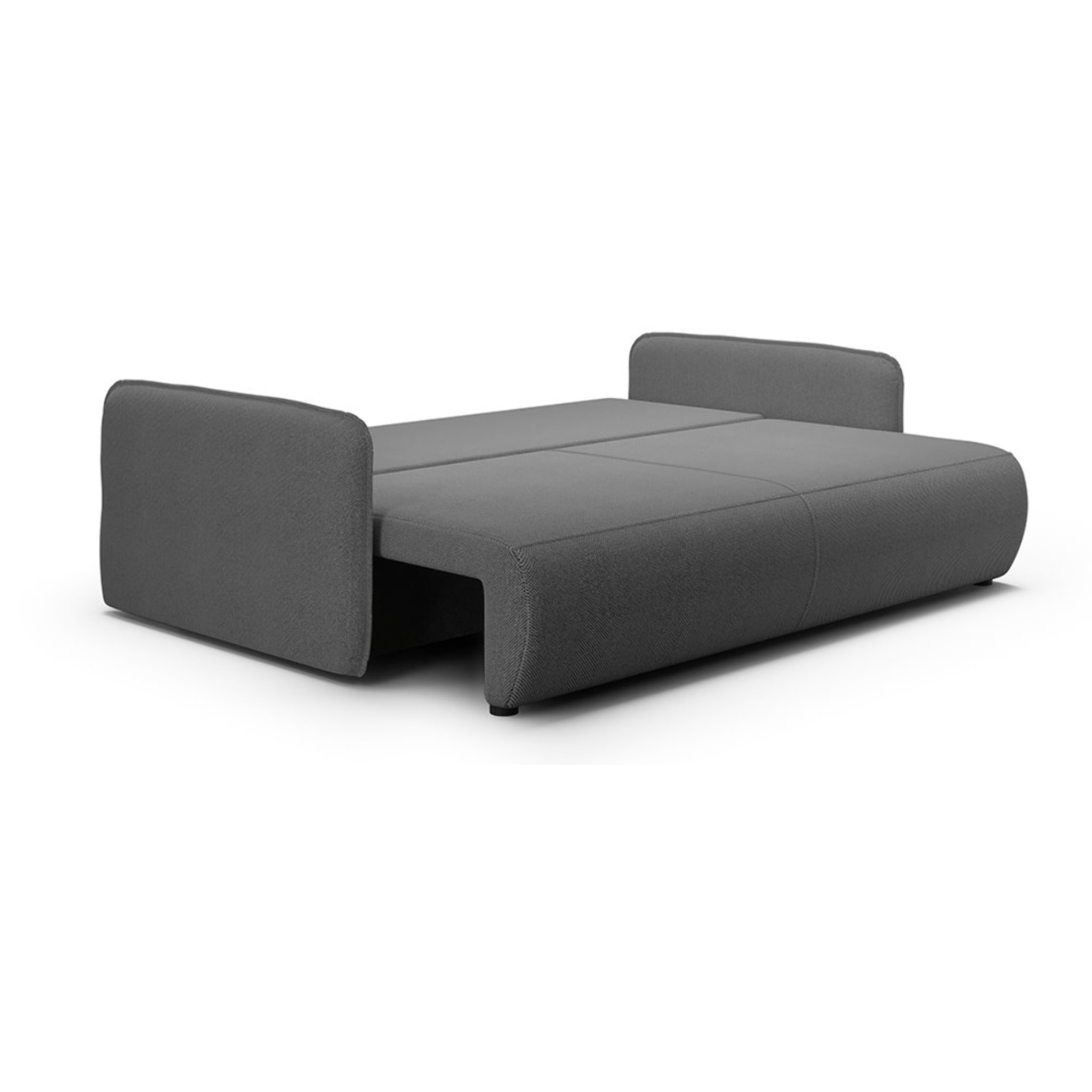 MILO - Canapé droit 3 place en tissu gris