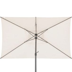 Parasol droit rectangulaire inclinable "Loompa" blé 2,5 x 2,5 m