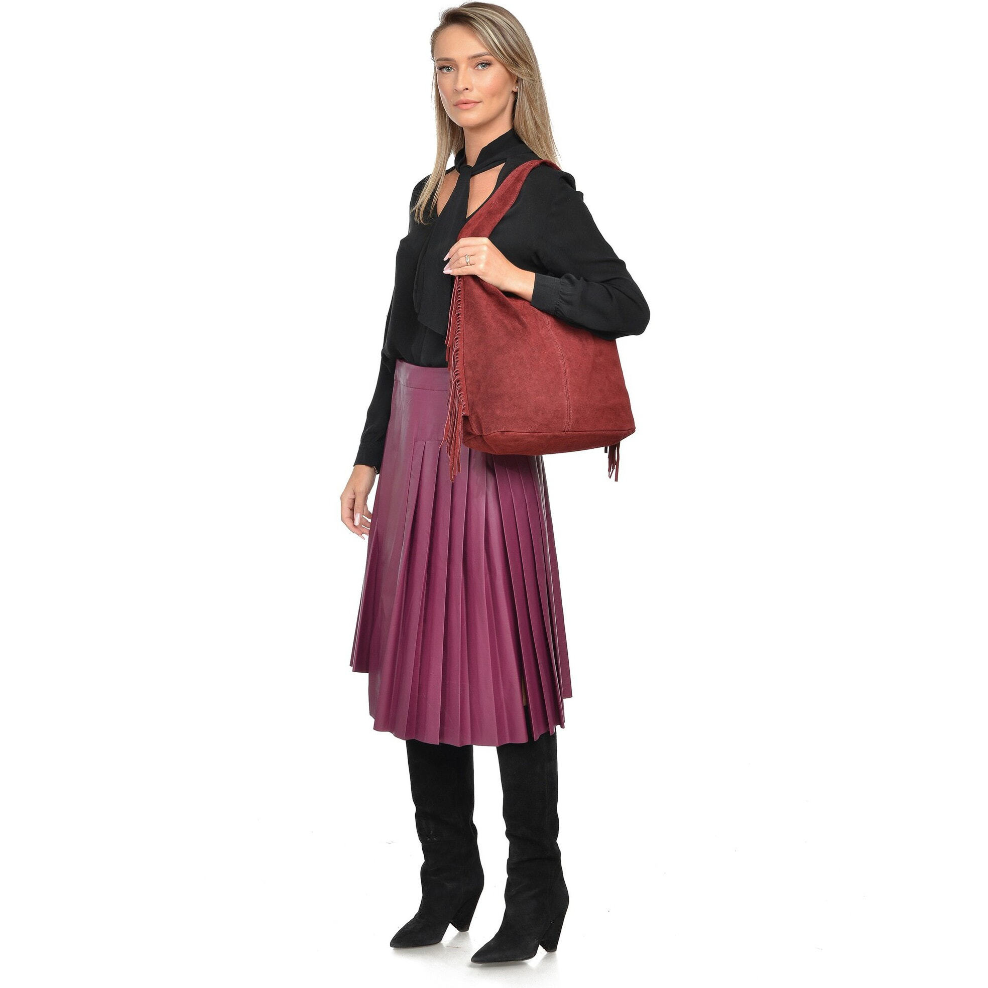 Borsa a tracolla Isabella Rhea Bordeaux
