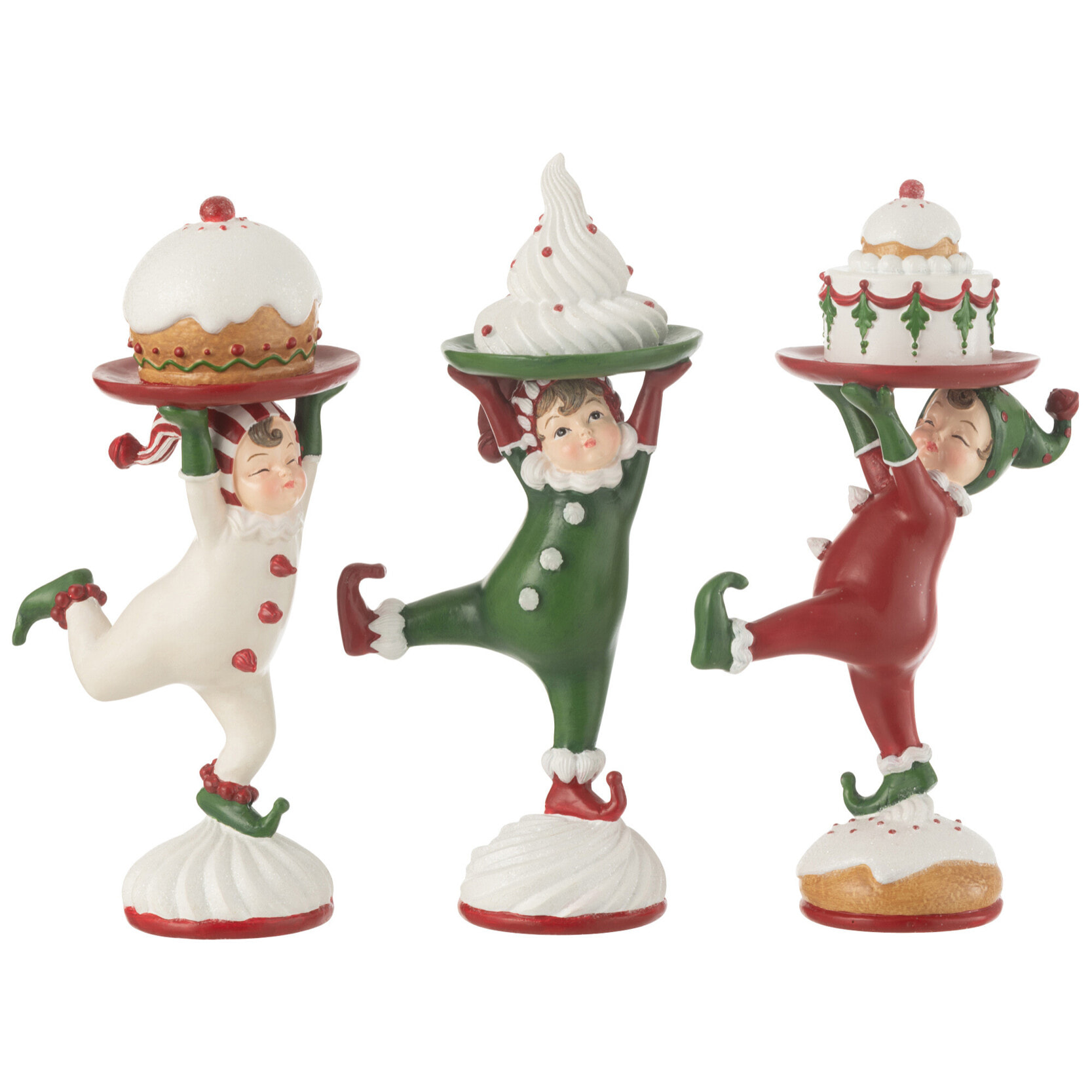 J-Line figurine Elf Patisserie - polyrésine - mix - 3 pcs