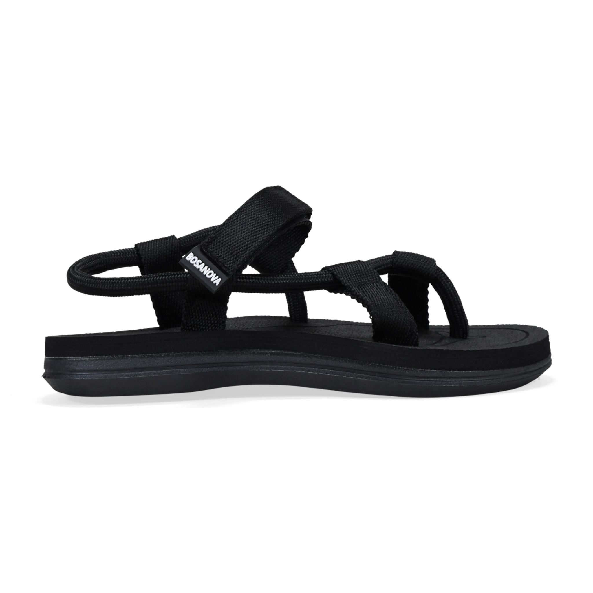 Sandalias deportivas negras de tela