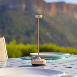 Lampe de table sans fil RUBY Sable H25cm