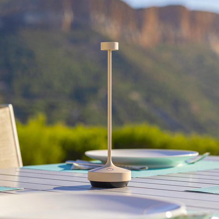 Lampe de table sans fil RUBY Sable H25cm