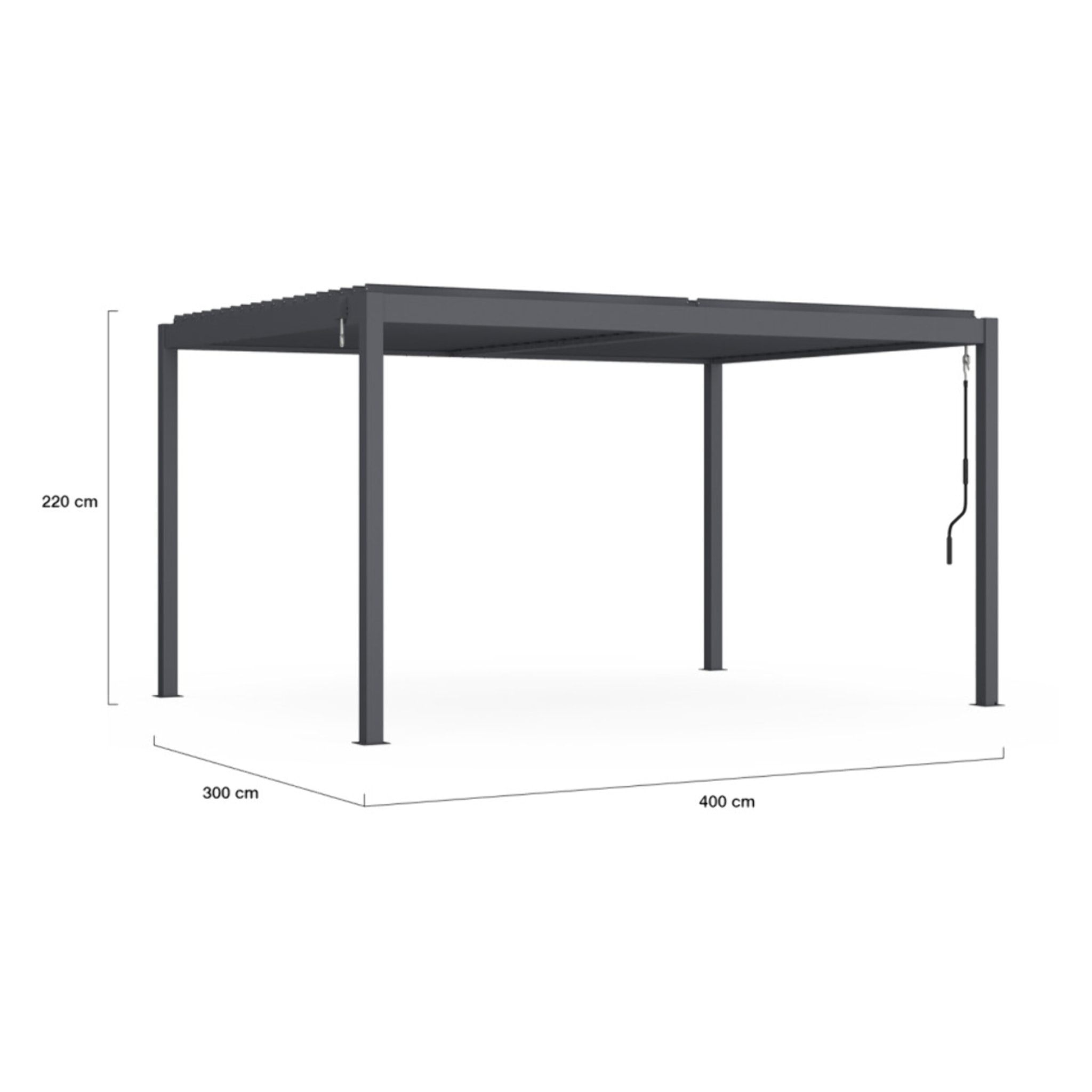Pergola bioclimatique 3x4m lames orientables