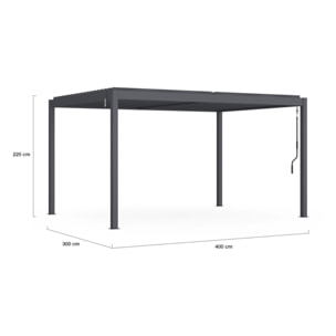 Pergola bioclimatique 3x4m lames orientables