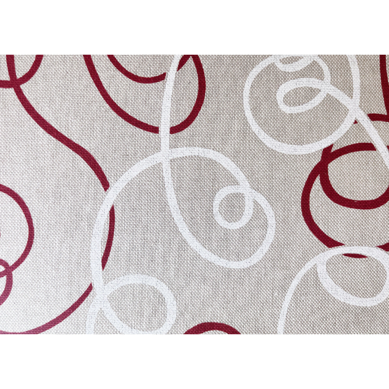 Tovaglia Cucina Resinata Idroleppelente Antimacchia Disegno Penelope Bordeaux 140x140