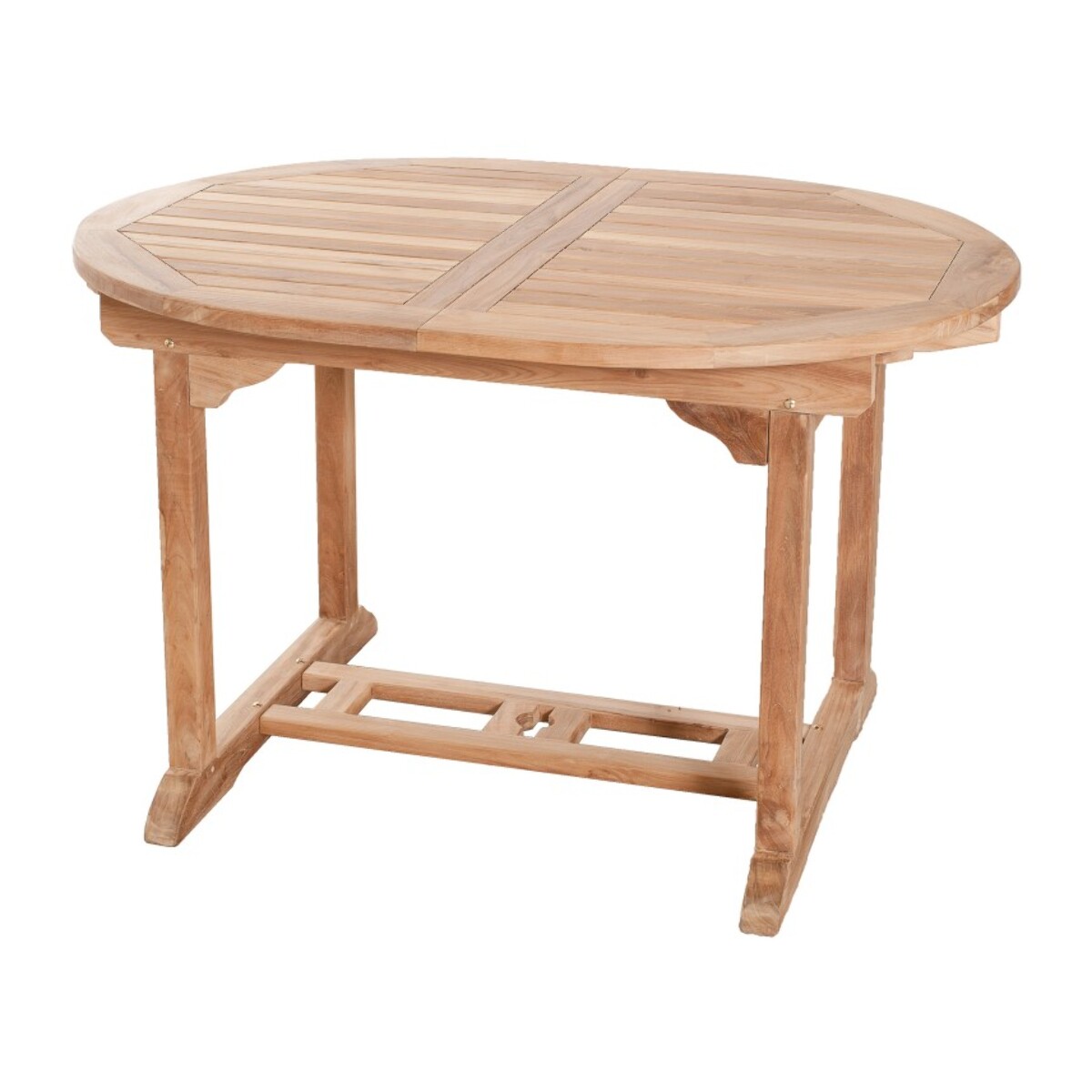 FUN - SALON DE JARDIN EN BOIS TECK 4/6 pers - Ensemble de jardin - 1 Table ovale extensible 120/180*90 cm et 6 chaises