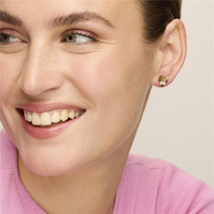 Pendientes con Circonita Brillante acabado oro 18k