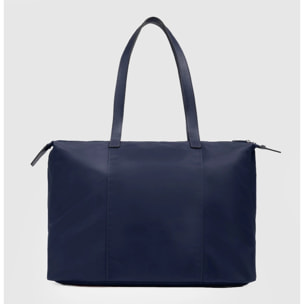 Piquadro Borsa porta pc pieghevole in tessuto riciclato e pelle