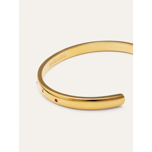 Brazalete Curve Rainbow Acero Baño Oro