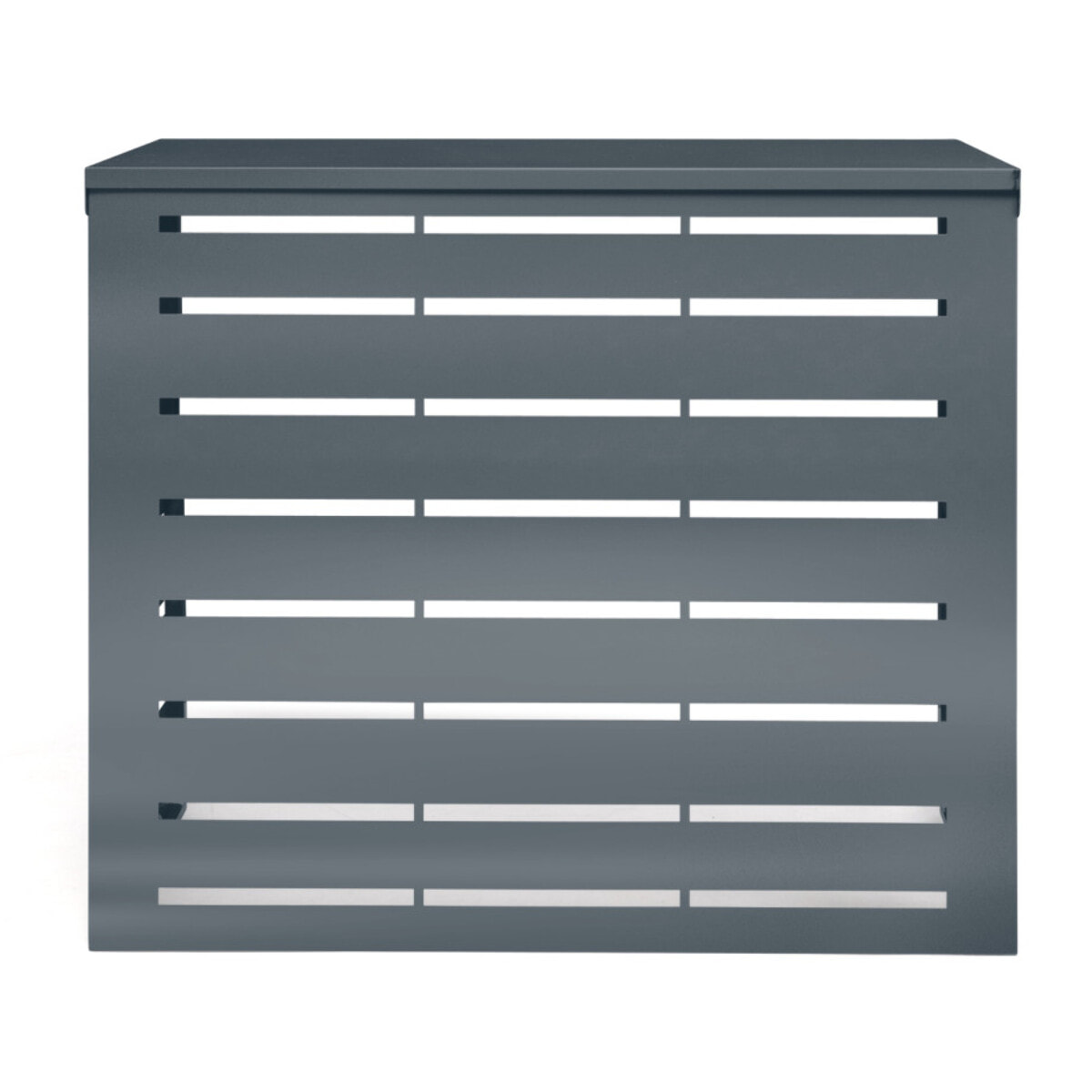 Cache clim extérieur en métal gris