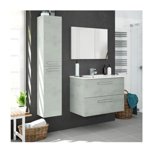Mueble de baño Aruba 2 cajones + espejo Cemento