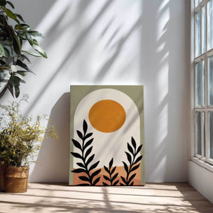Tableau paysage abstrait soleil moderne Toile imprimée