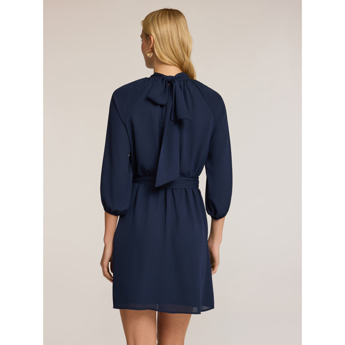 Motivi - Vestito fluido drappeggiato - Blu