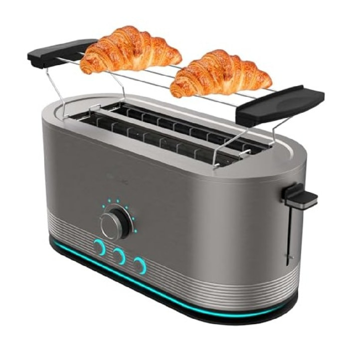 Cecotec Grille-pain vertical Shine&Toast Extra Double