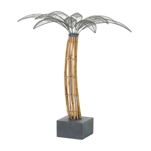 Figura Palmera Metal Fibra Sintetica 89x84x98 Cm