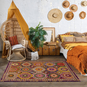 Tapis oriental tissé motif ethnique NOSI