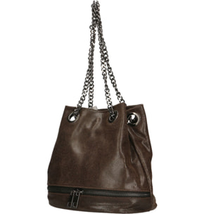 Borsa a secchiello da donna - Modello Sérénité - Vera pelle - 32.0 x 28.0 x 13.0 cm