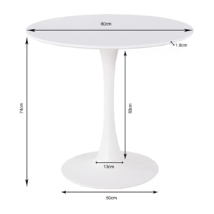 Table Schickeria effet marbre blanc Kare Design