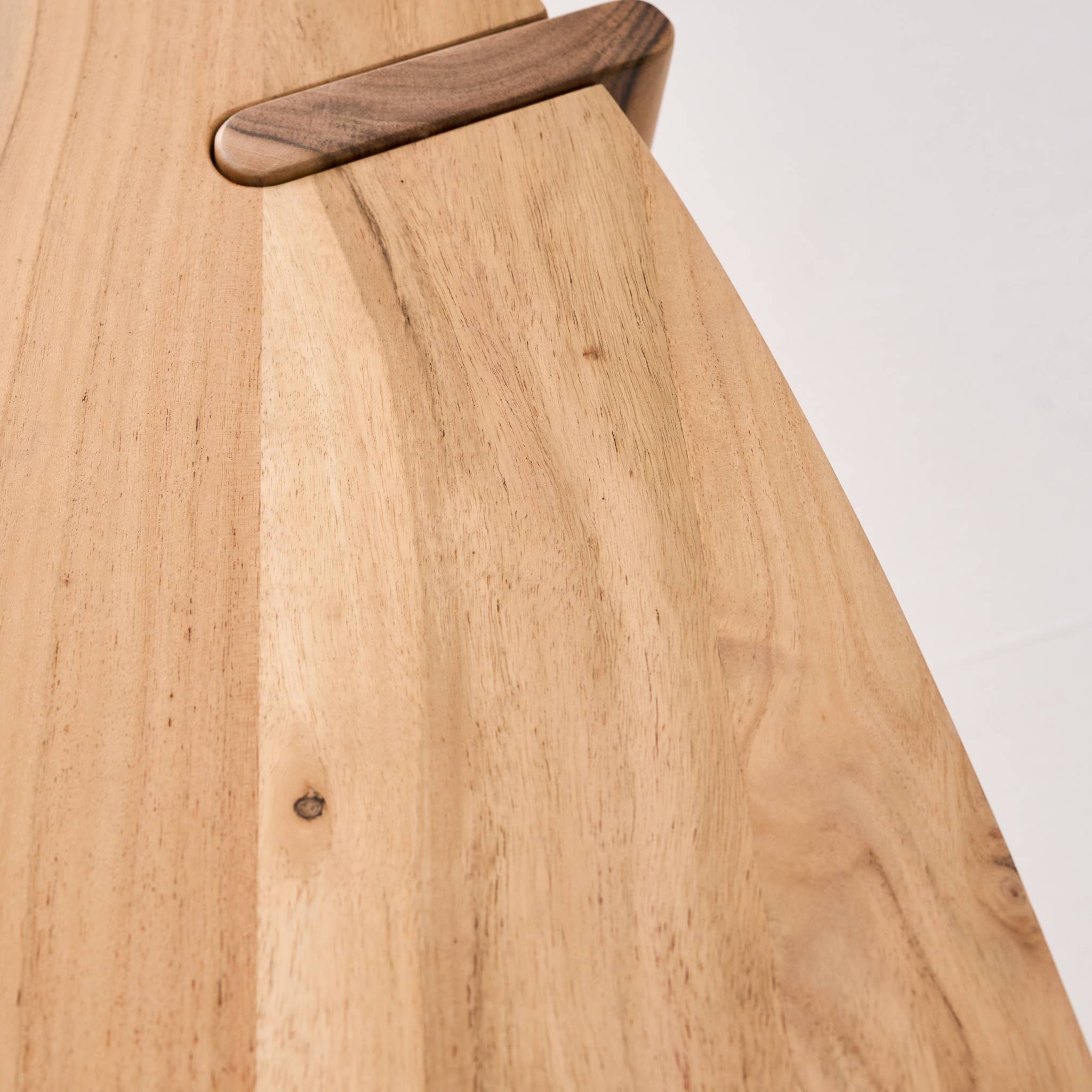 Table basse ovale en bois d'acacia naturel 120cm