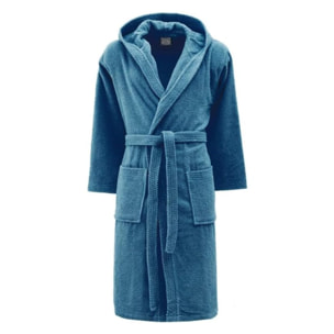 INTRECCI Accappatoio Bichicco in Spugna Tinta Unita Unisex Adulto in Cotone, Accappatoio in Cotone Asciugatura rapida con Tasche e Cappuccio
