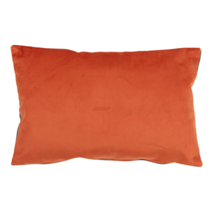 Cojin Velvet Naranja Azul 45x13x30 Cm