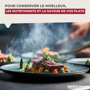 Couvercle de cuisson adaptable de 24 à 28 cm en verre et silicone Fackelmann