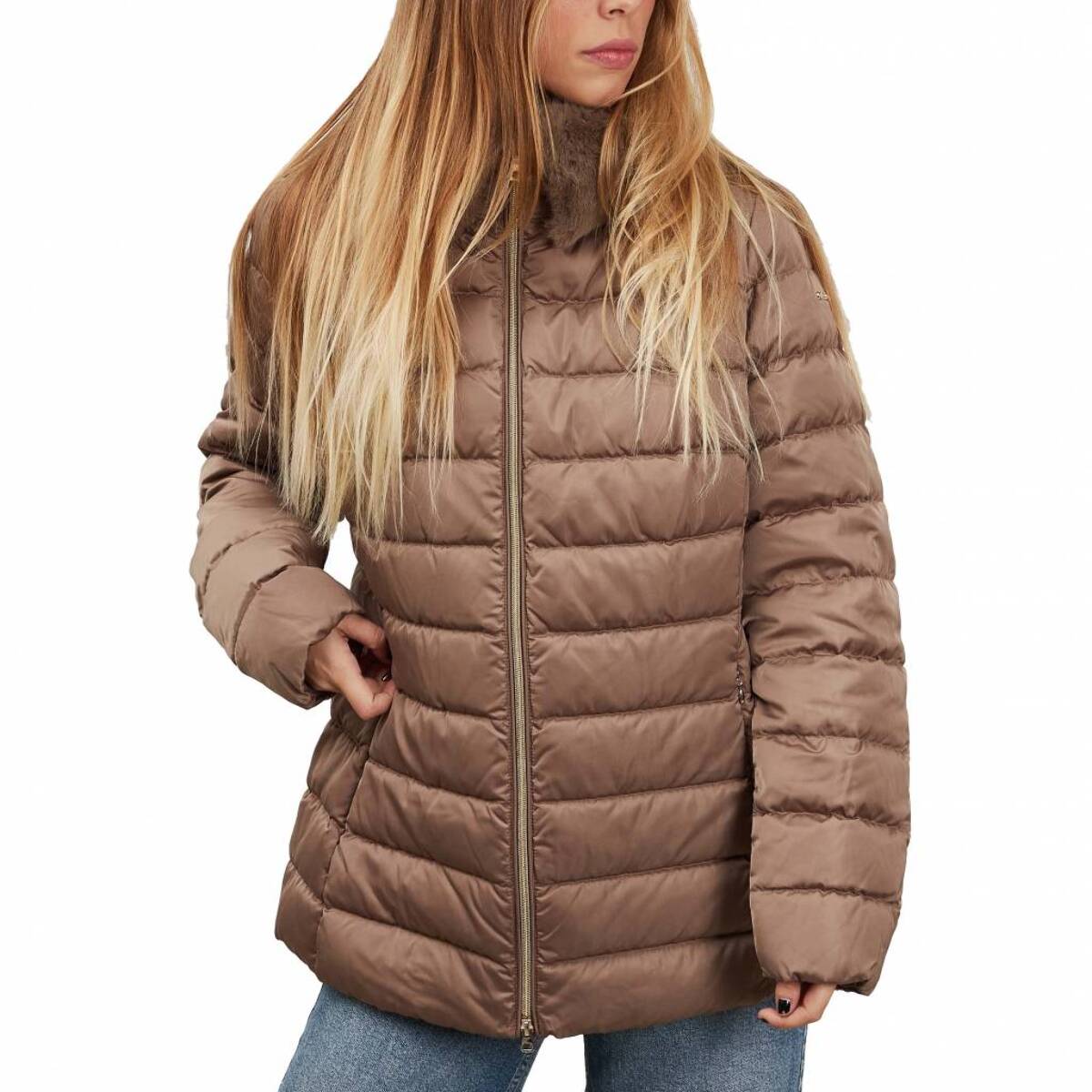 Abrigos Mujer de la marca GEOX  modelo BETTANIE MID JKT MARRON