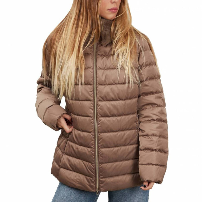 Abrigos Mujer de la marca GEOX  modelo BETTANIE MID JKT MARRON