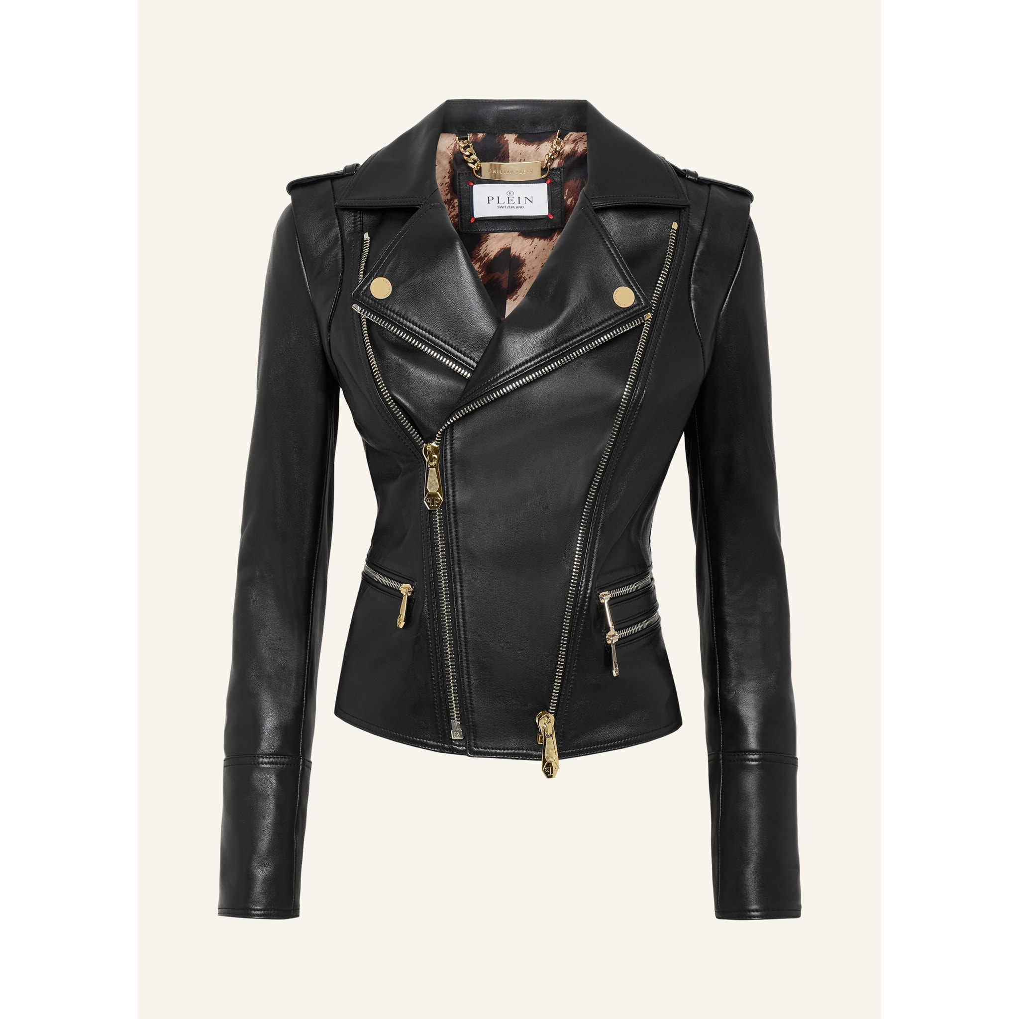 PHILIPP PLEIN Giacca biker in pelle