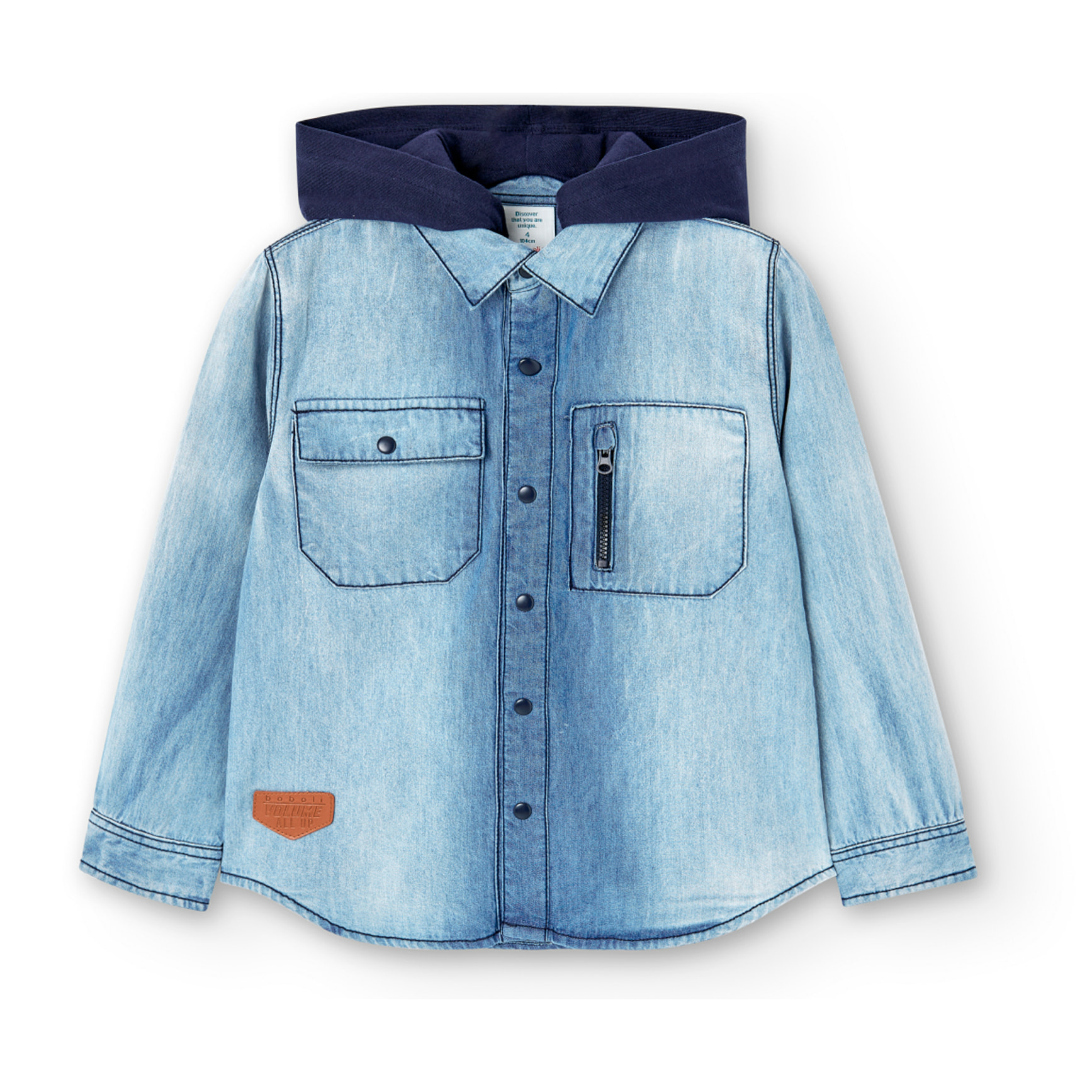 Camisa denim manga larga de niño